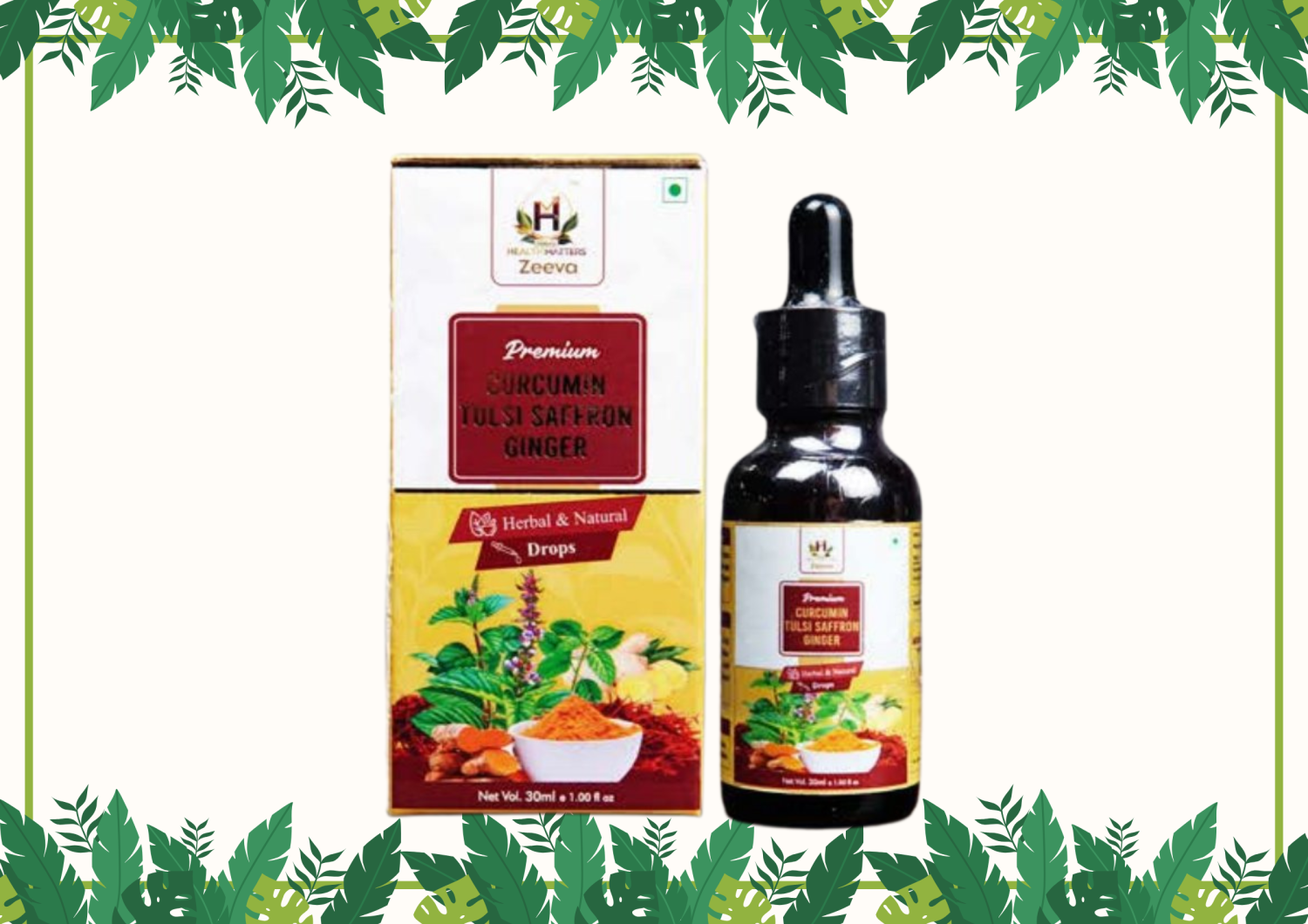 Curcumin Tulsi Saffron Ginger Drop